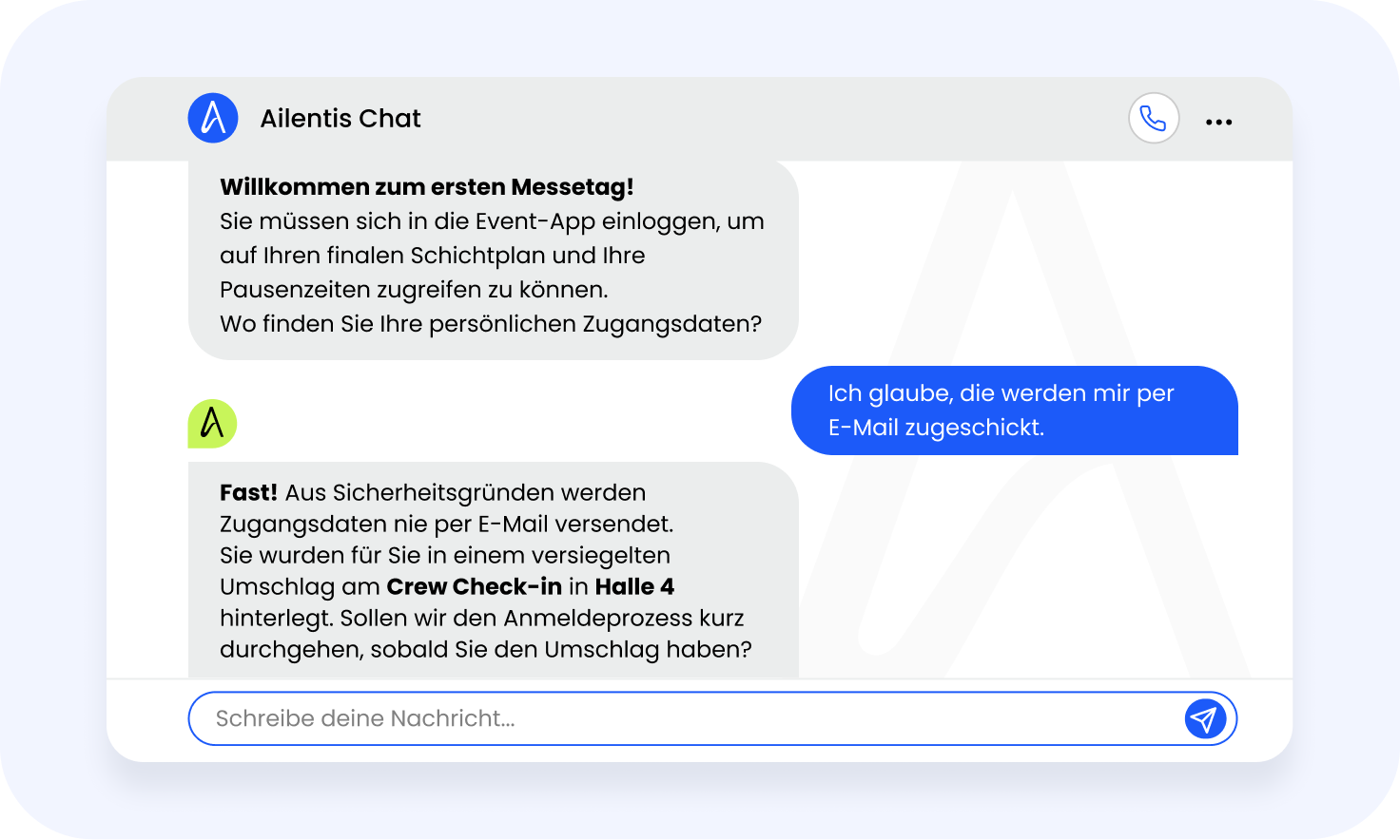 Ailentis Chat-Interface: Interaktives Lernformat – Beispiel 3