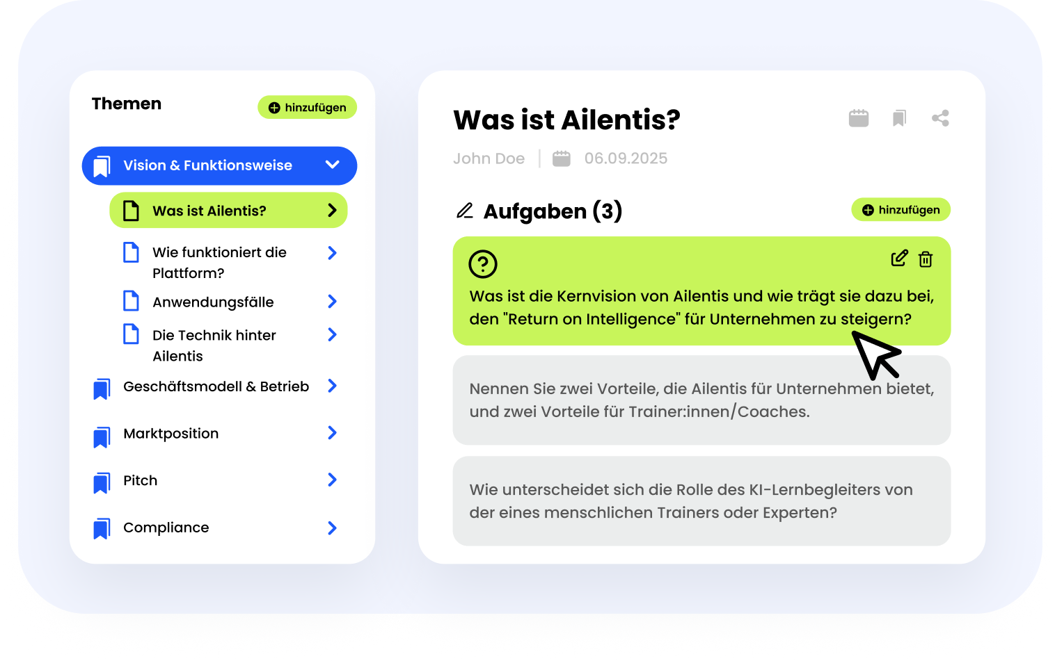 Ailentis Qualitätskontrolle: Wissensbasis in Echtzeit aktualisieren